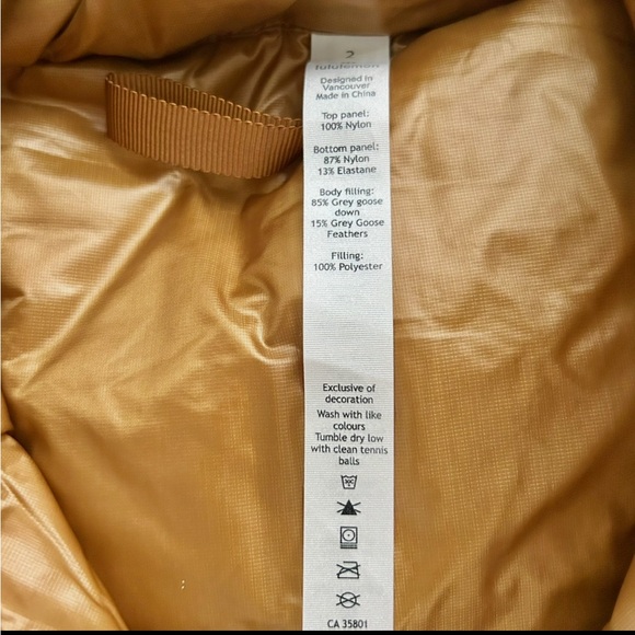 NWOT Lululemon Navigation Stretch Down Jacket In Spiced Bronze. Size: 2 - Picture 13 of 15